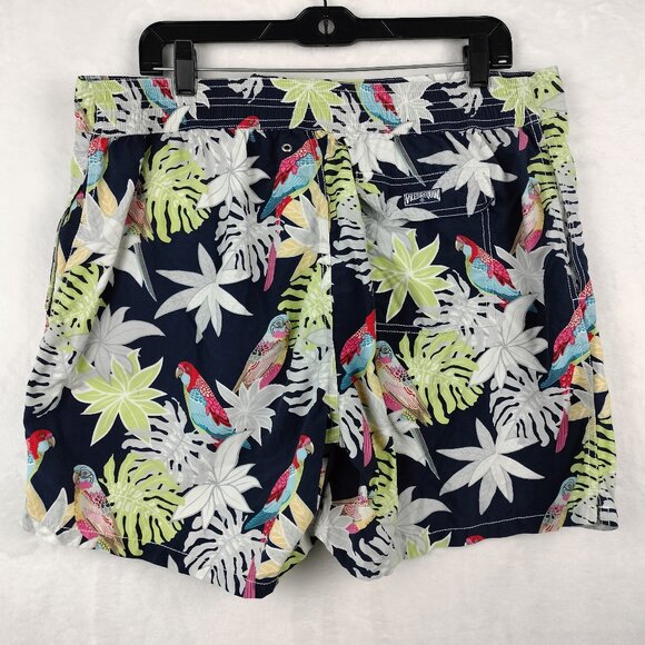 Vilebrequin Swim Shorts Mens XXL Hawaiian Board Suit Floral Tropical Birds Lined - Picture 11 of 16